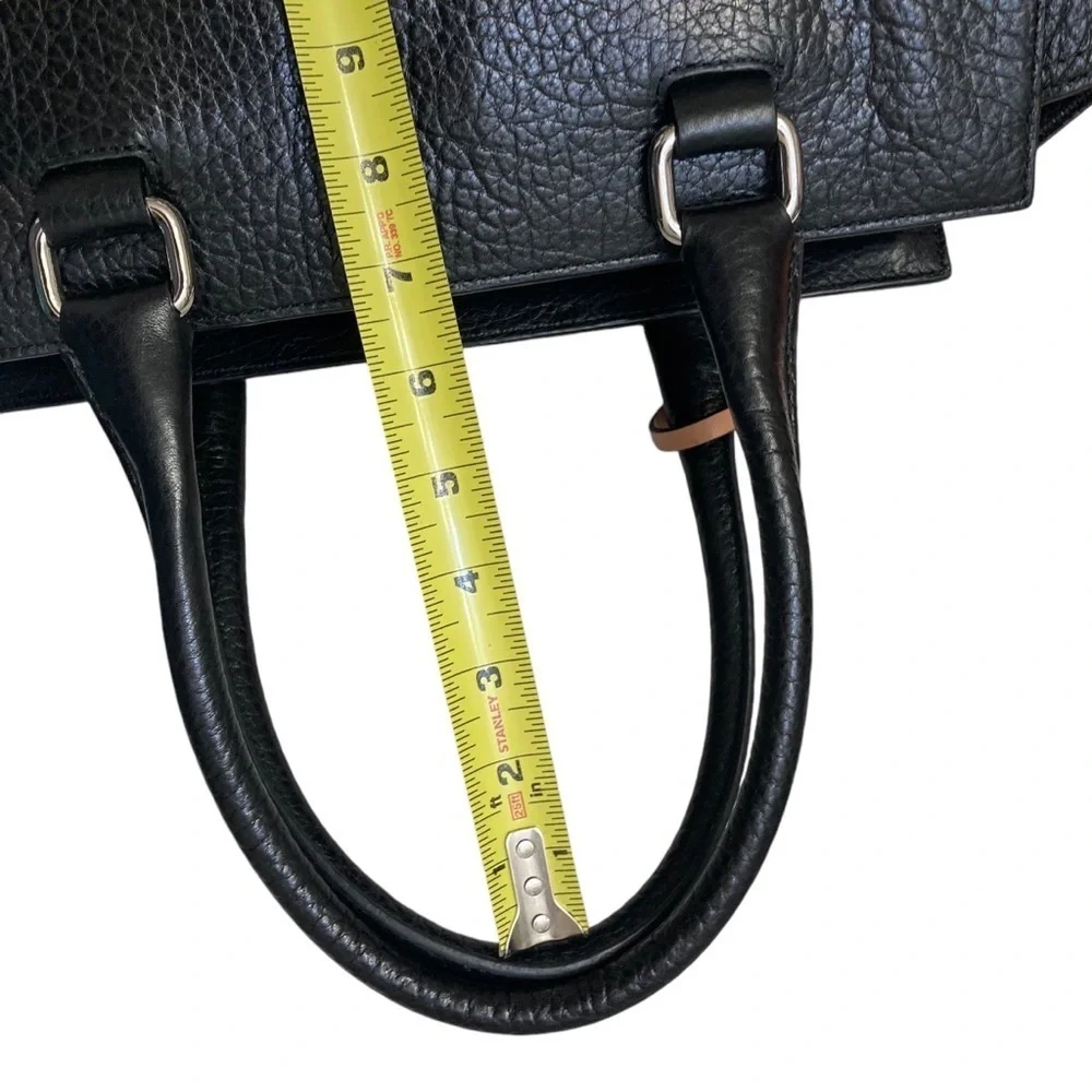 Coach 19926 black pebbled leather carryall legacy tote bag